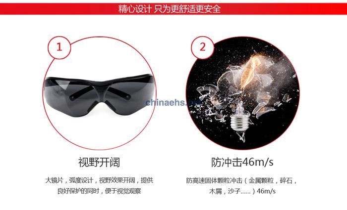 3M 10435 中國款流線型防護(hù)眼鏡（灰色鏡片，防霧）