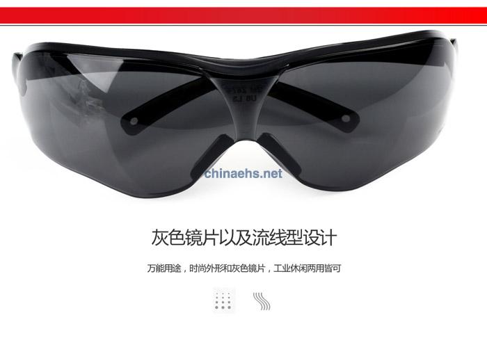3M 10435 中國款流線型防護(hù)眼鏡（灰色鏡片，防霧）